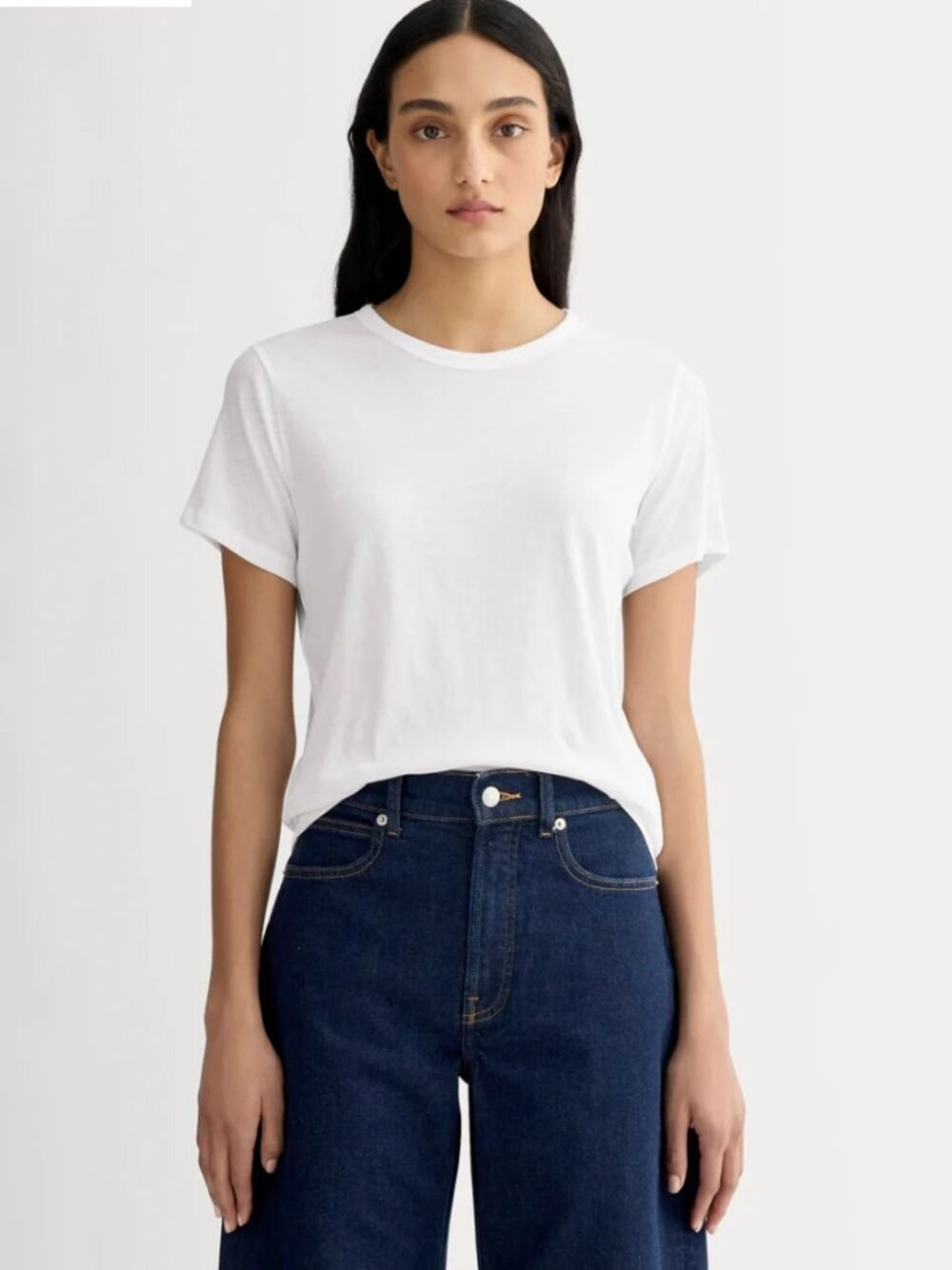 NWT Everlane The Slim Air Tee, White, Small, 100% Cotton